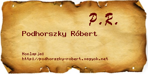 Podhorszky Róbert névjegykártya