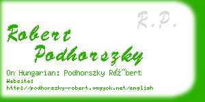 robert podhorszky business card